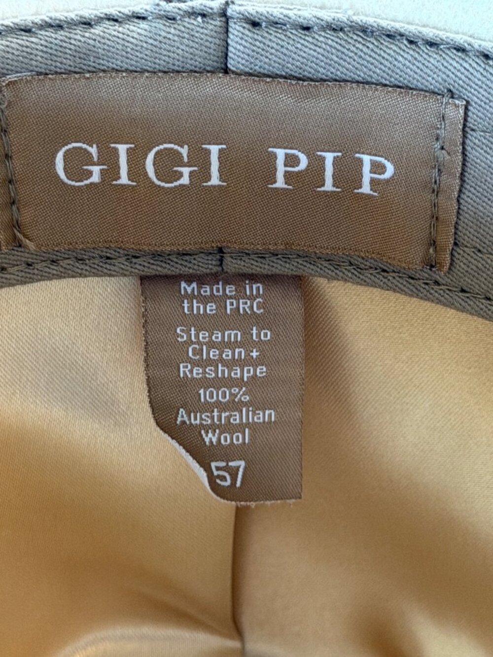 Gigi Pip Jillian Pencil Brim Western Hat 57cm S/M Off White MSRP$154 Worn once - Picture 7 of 17